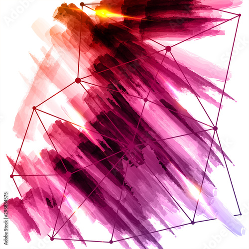 Abstract background with watercolor brush strokes.