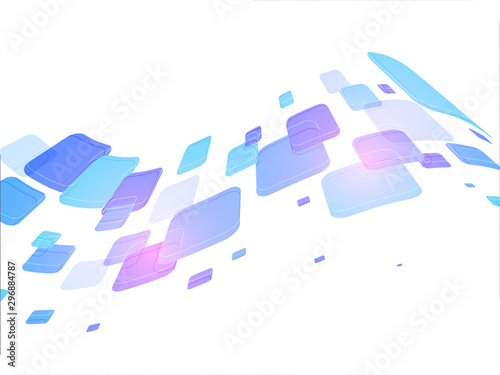 Colorful squares on white background.