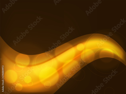 Golden waves background.