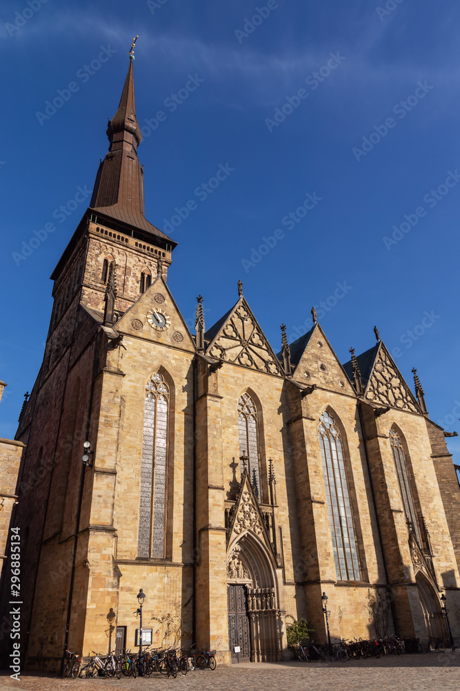 Die Marienkirche an Marktplatz in Osnabrück, Niedersachsen