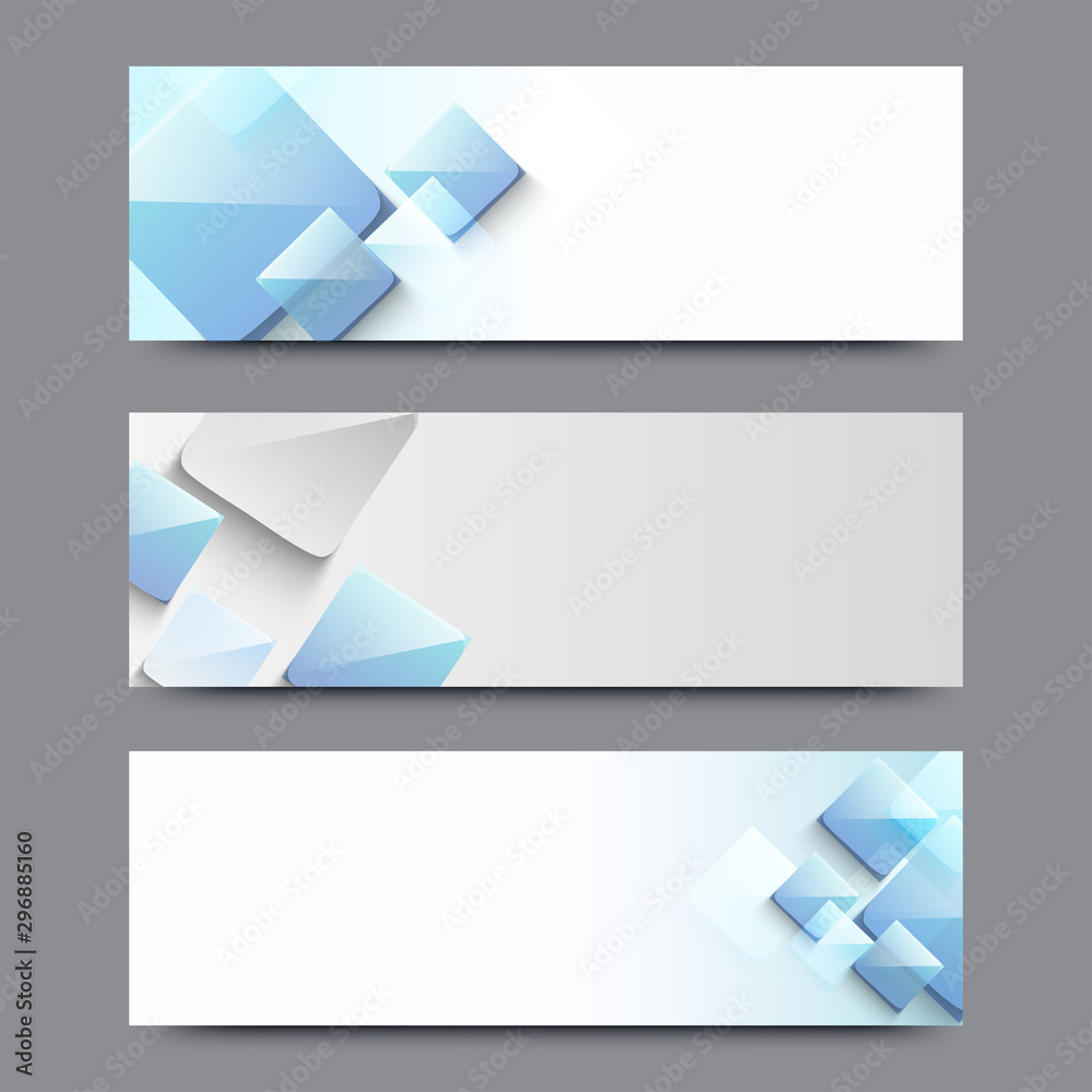 Website headers or banners with shiny squares. Website headers or banners with shiny squares.