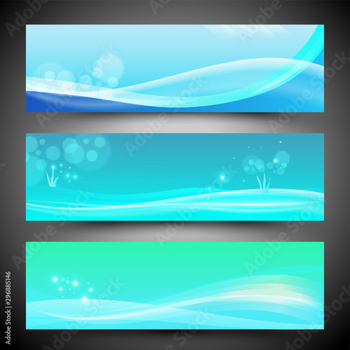 Creative website headers or banners design.