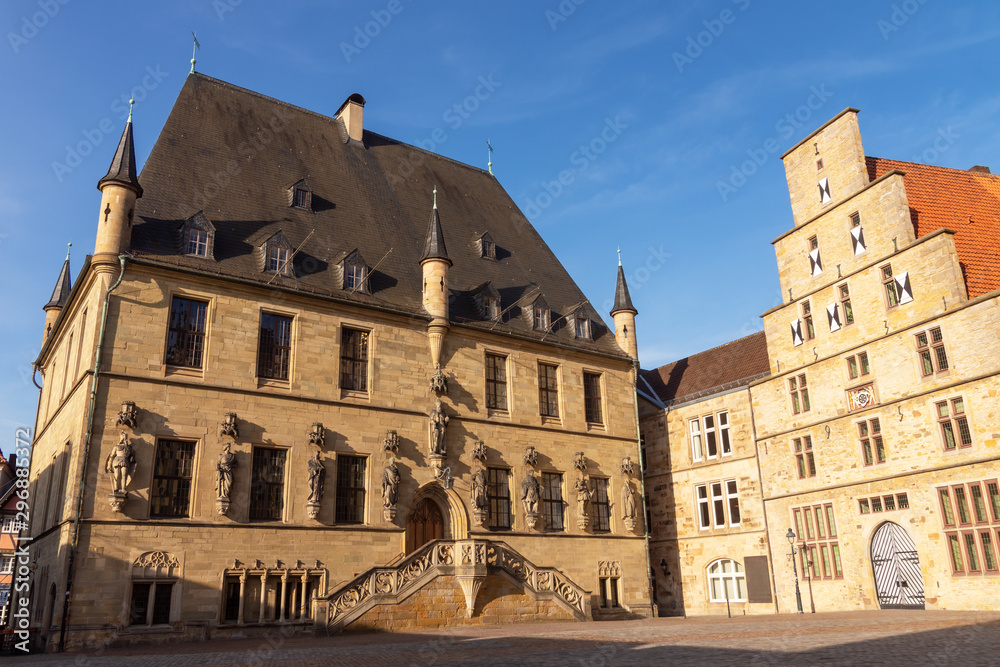 Das historische Rathaus und die Stadtwaage der Stadt Osnabrück, Niedersachsen