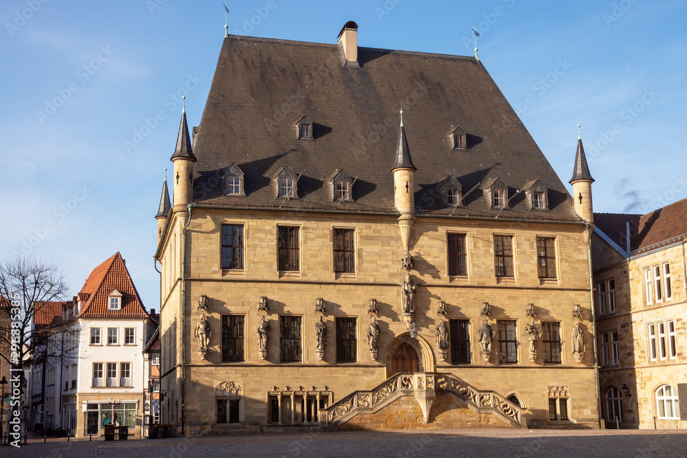 Naklejka premium Das historische Rathaus der Stadt Osnabrück, Niedersachsen