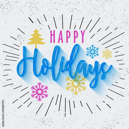 Happy Holidays Poster, Banner or Flyer.