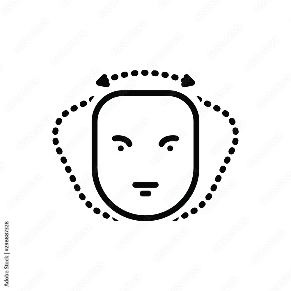 Black line icon for nod Black line icon for nod