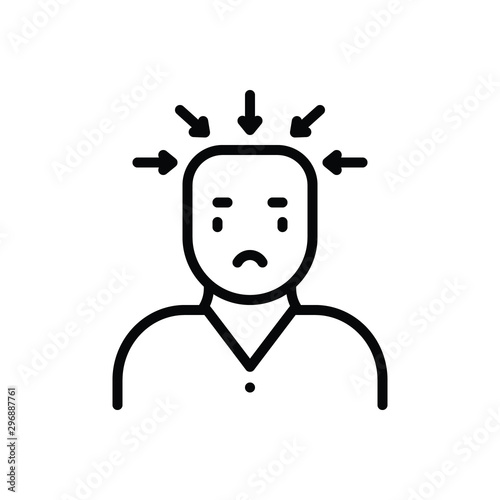 Black line icon for tension 