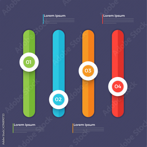 Colorful sliders infographic element for Business.