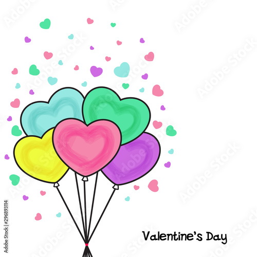 Heart shaped balloons for Valentine's Day.