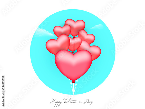 Heart shaped Balloons for Valentine's Day.