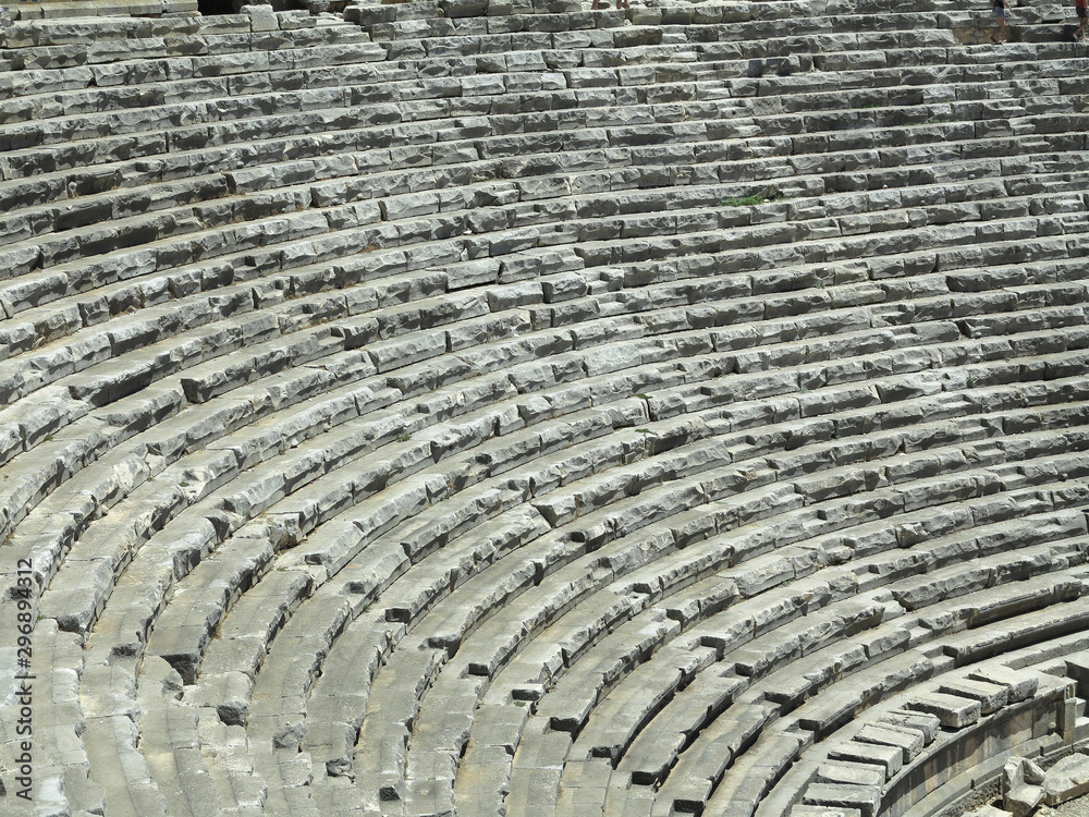 Ancient amphitheater in Myra, Turkey - archeology background Ancient amphitheater in Myra, Turkey - archeology background