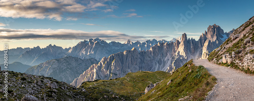 Panorama of mountains trail...