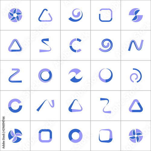 Design elements set. Abstract geometric icons.