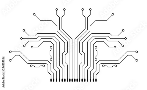 Vector circuit board background technology. illustration