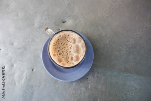A cup of teh tarik from local coffee shop.