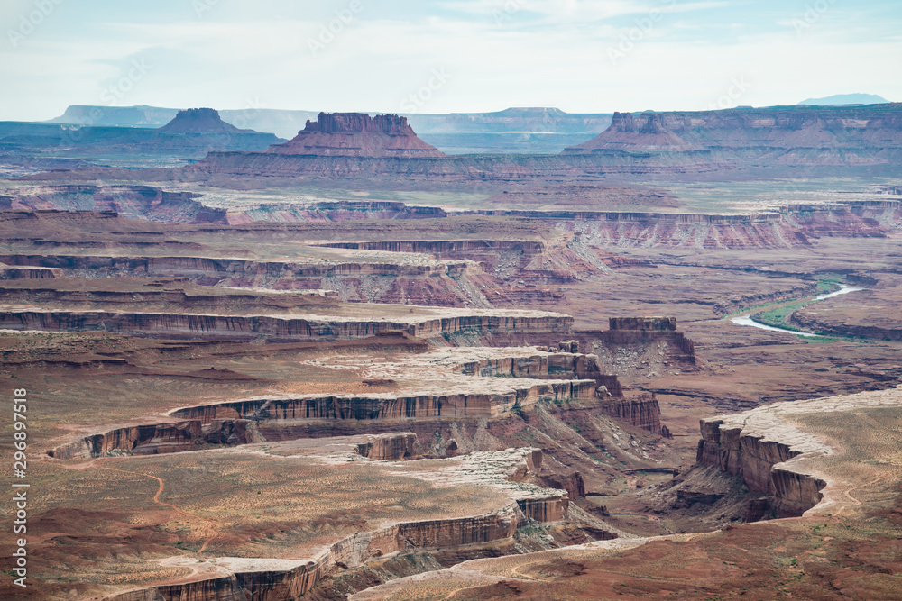 Fototapeta premium A panoramic view in Canyonlands National Park in Utah.