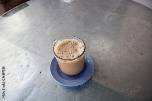 A cup of teh tarik from local coffee shop.
