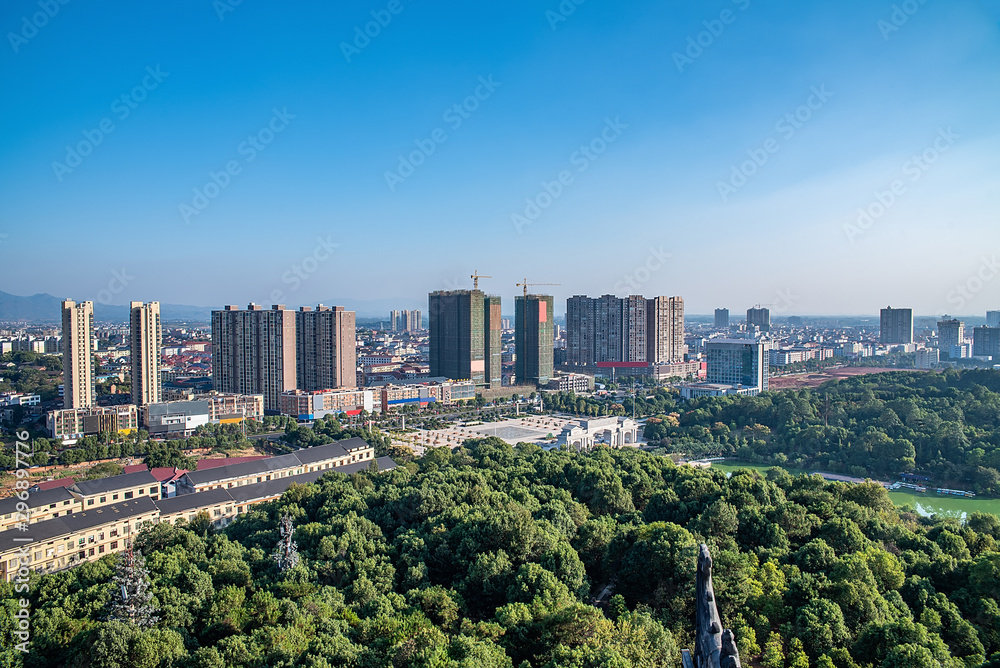 Obraz premium Urban architecture scenery of Zhuzhou Youxian County, Hunan Province, China