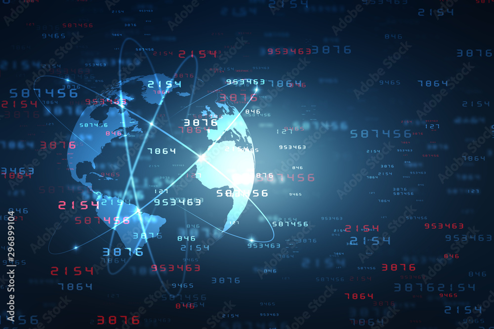 2d illustration world map abstract background