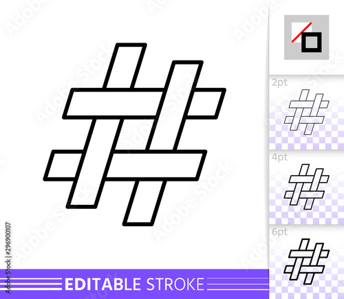 Hashtag social media hash tag line vector icon