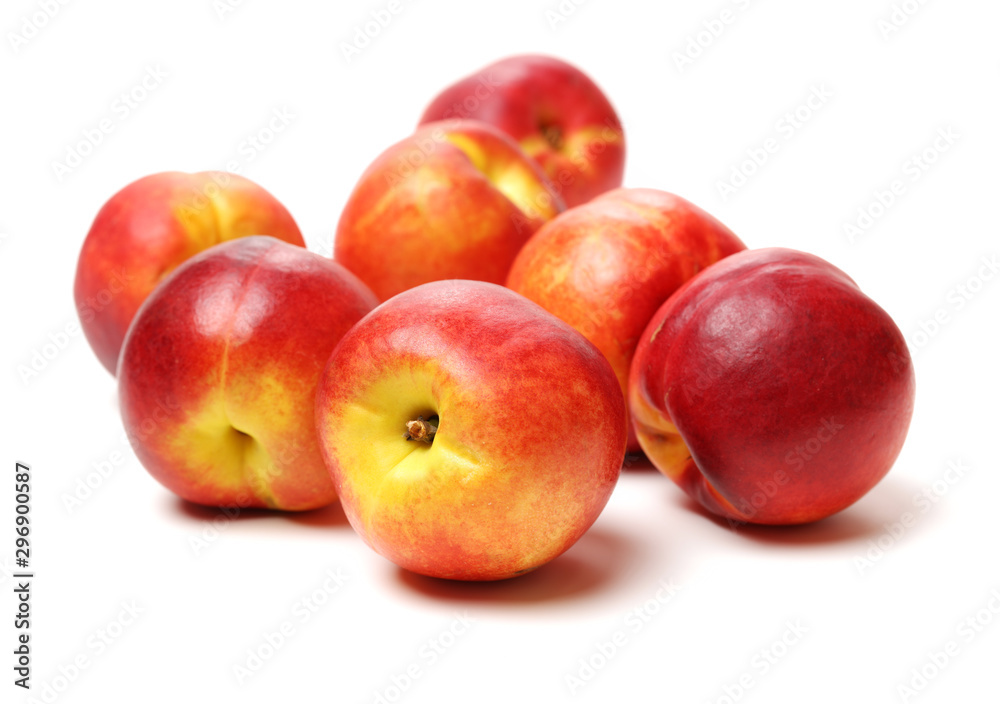 nectarine on a white background nectarine on a white background