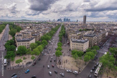 Panoramic view of the city center. Paris, France