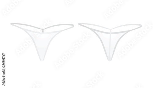 White woman tong. vector illustration