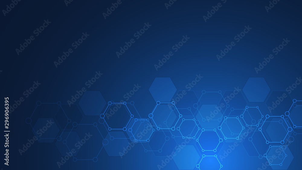 Abstract background of molecules. Molecular structures or chemical engineering, genetic research, innovation technology. Scientific, technical or medical concept. Abstract background of molecules. Molecular structures or chemical engineering, genetic research, innovation technology. Scientific, technical or medical concept.