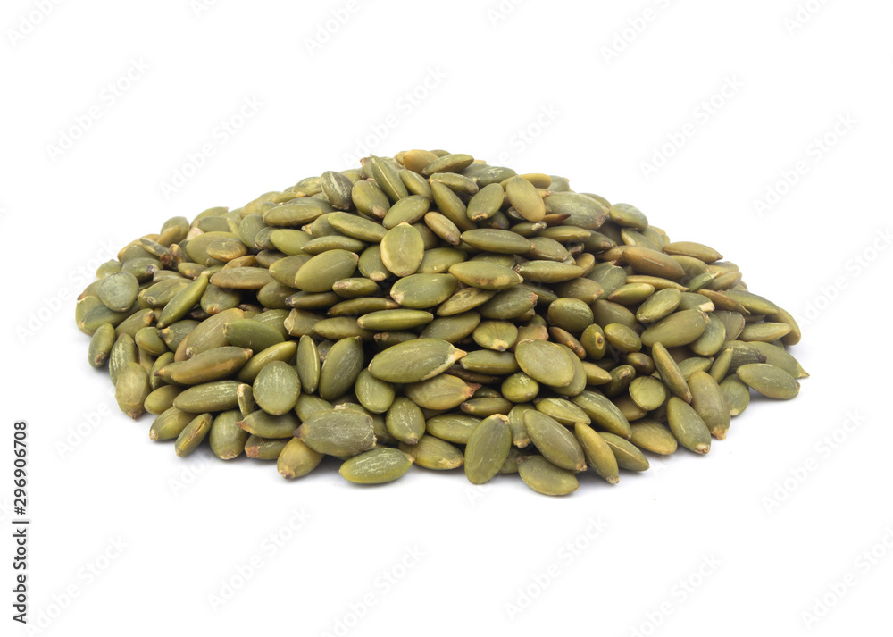 Pumpkin seeds isolated on white Pumpkin seeds isolated on white