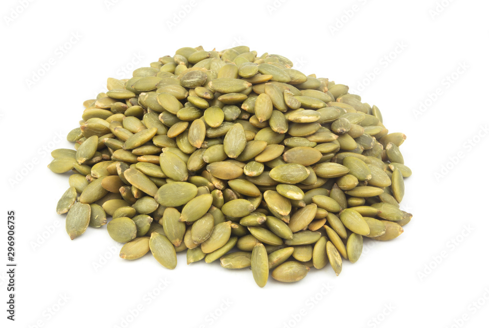 Heap of pumpkin seeds isolated Heap of pumpkin seeds isolated