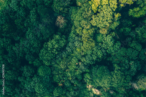 Top down aerial view Newbridge park in Donabate, Dublin county Ireland. Bird eye cinematic photography