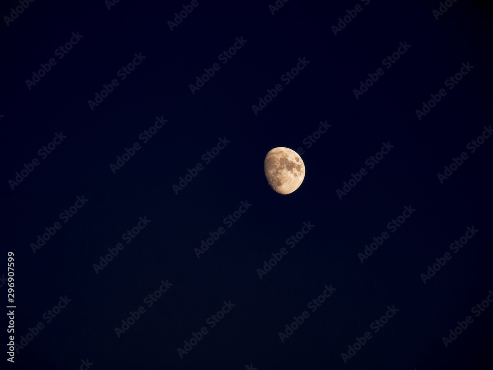 crescent moon almost full with high contrast and dark background crescent moon almost full with high contrast and dark background