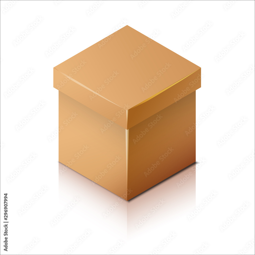 Isometric carton packaging box. 3D realistic icons. Vector illustration Isometric carton packaging box. 3D realistic icons. Vector illustration