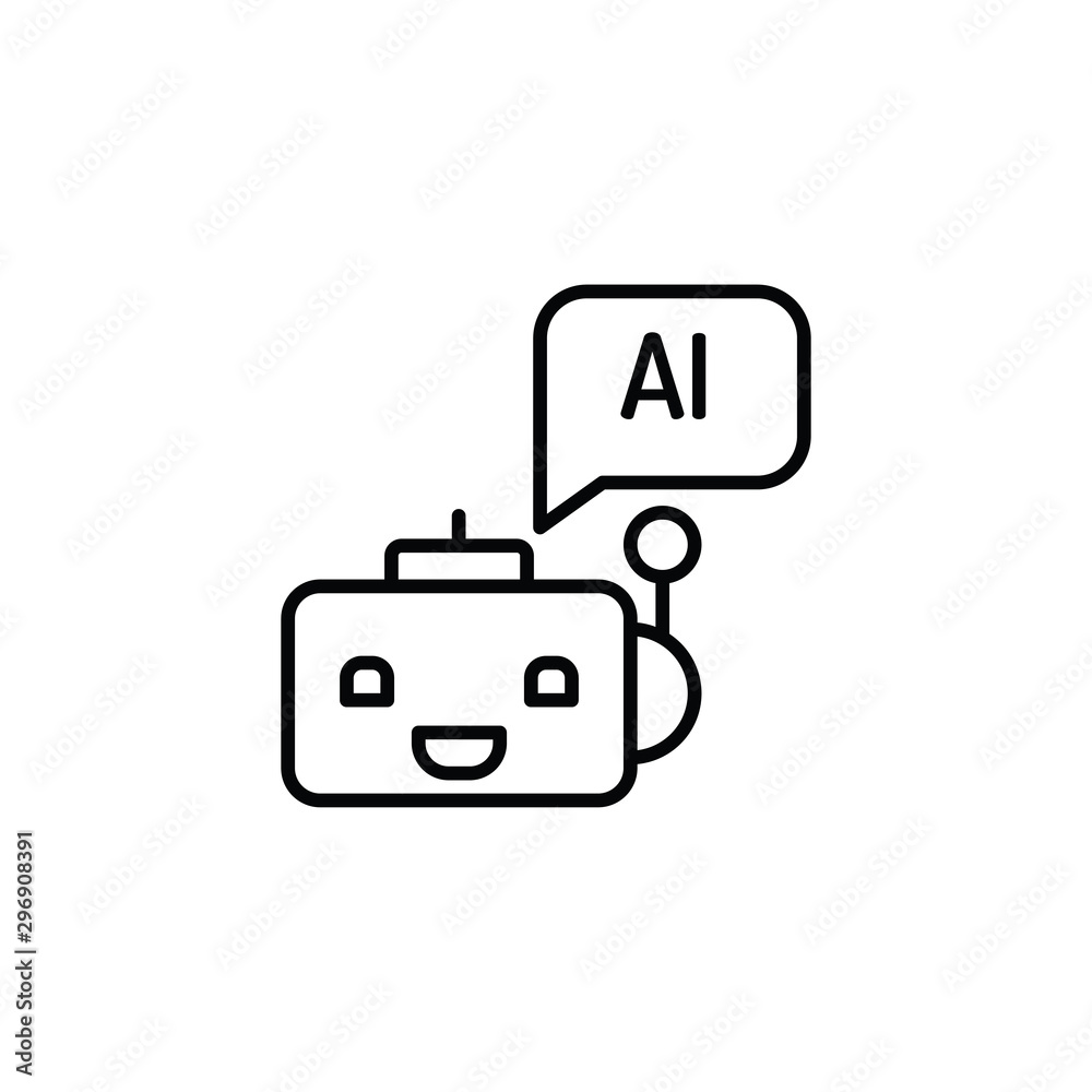 Chat robot icon vector Chat robot icon vector
