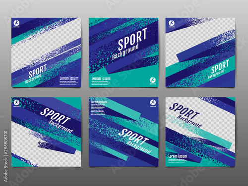 Sport Banner Social Media, Abstract Background, Vector Illustration, Dynamic, grunge Texture.