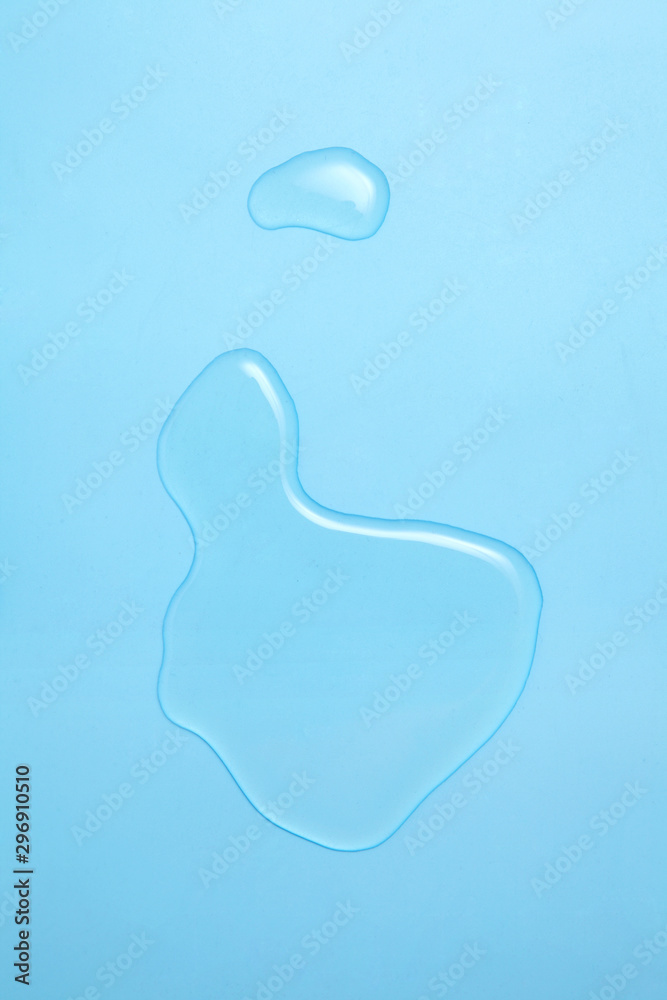 Obraz premium water drops on blue background with a blank space for a text