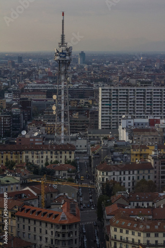 A view of Milano city  Lombardy  Italy