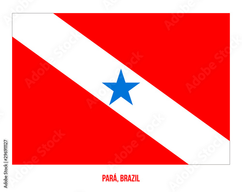 Para Flag Vector Illustration on White Background. States Flag of Brazil.