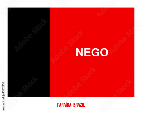 Paraiba Flag Vector Illustration on White Background. States Flag of Brazil.