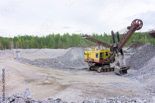 Big old industrial machinery at the quarry.