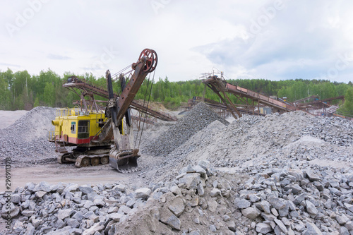 Big old industrial machinery at the quarry.