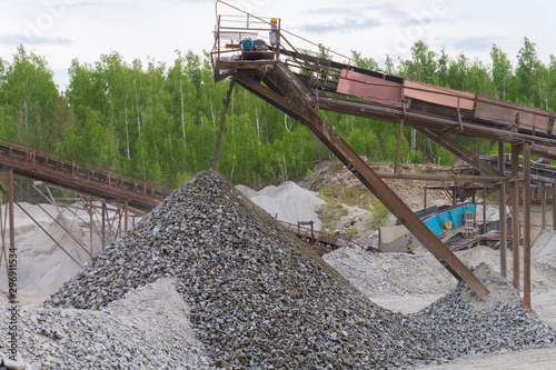 Big old industrial machinery at the quarry.
