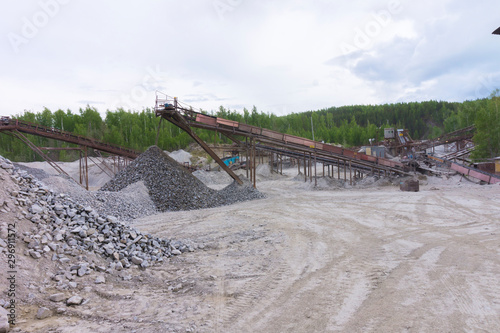 Big old industrial machinery at the quarry.