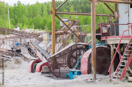 Big old industrial machinery at the quarry.