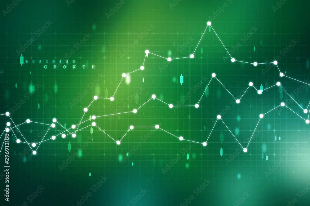 2d rendering Stock market online business concept. business Graph 2d rendering Stock market online business concept. business Graph