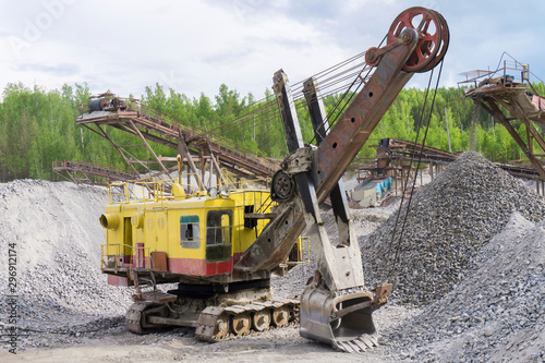 Big old industrial machinery at the quarry.