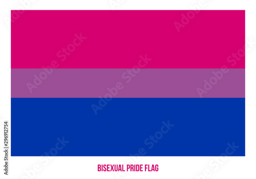 Bisexual Pride Flag Designed with Correct Color Scheme. Symbol of Bisexual Community.