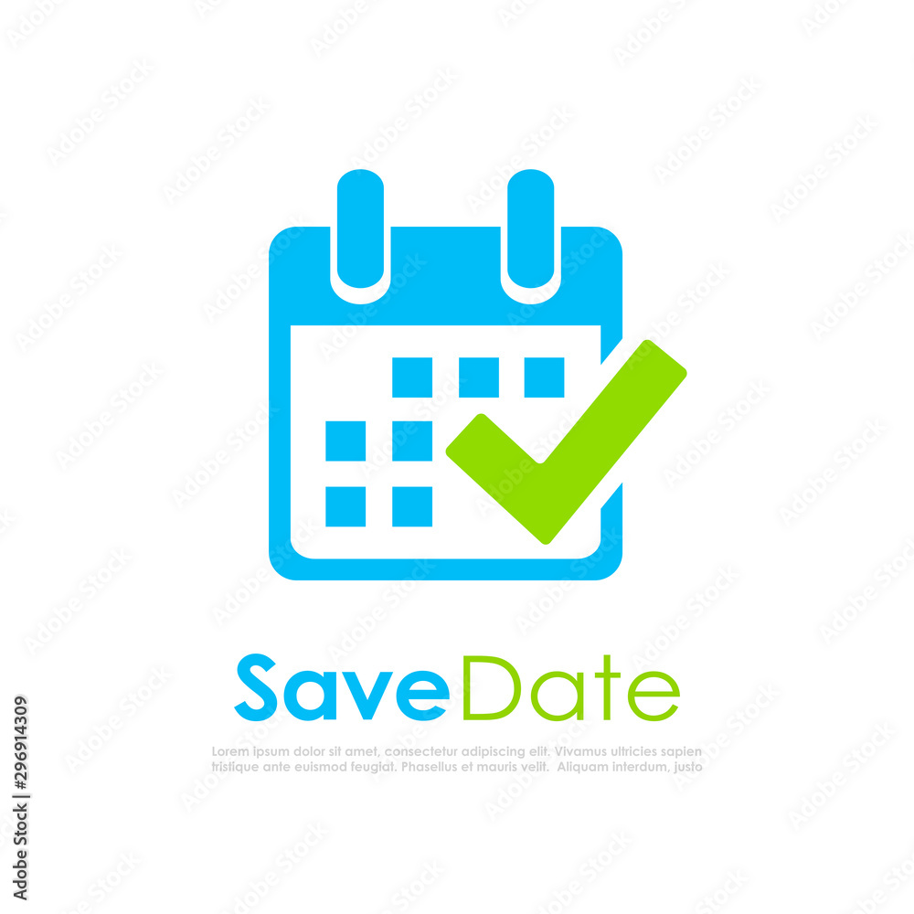 Save the date, calendar vector logo Save the date, calendar vector logo