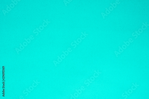 Turquoise fabric texture with simple plaid pattern. Background minimalism blue tone