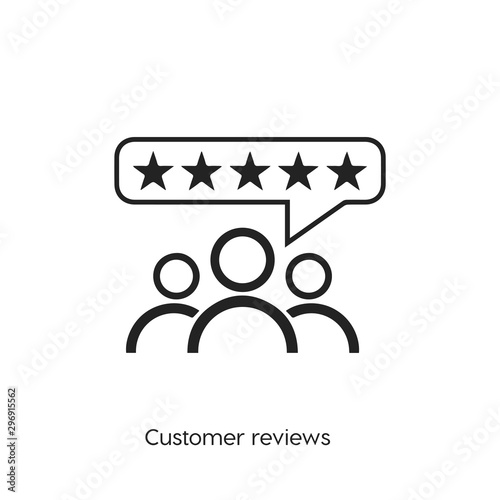 customer review icon vector symbol